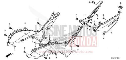 COUVERCLE LATERAL NC700SDC de 2012